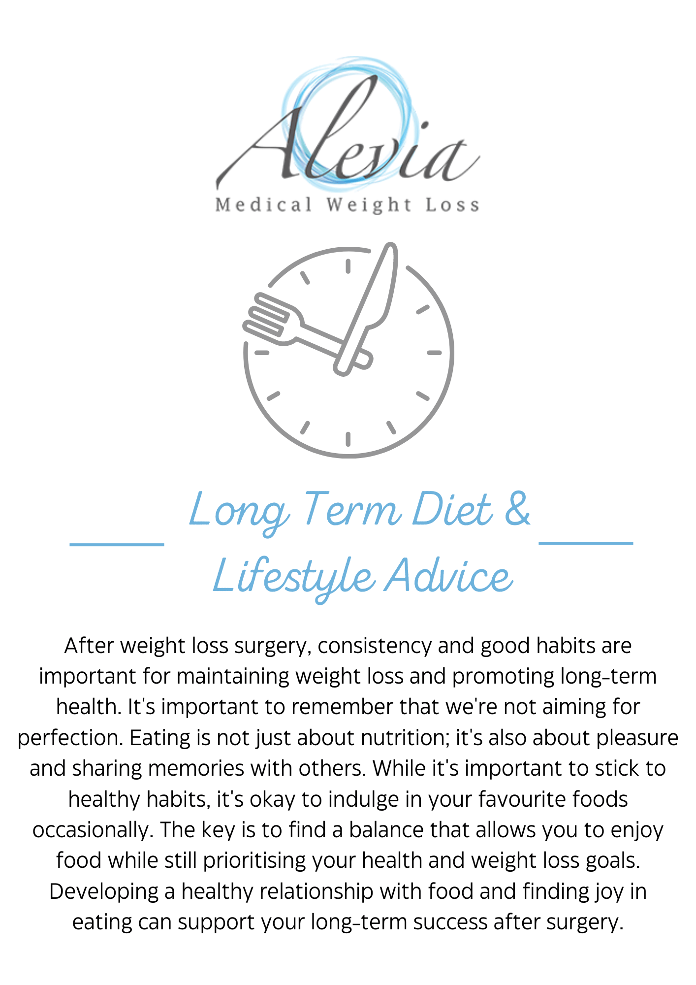 You are currently viewing Long Term Diet & Lifestyle Advice Post Bariatric Surgery